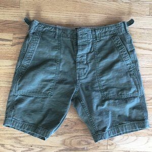Levi's Green military type shorts